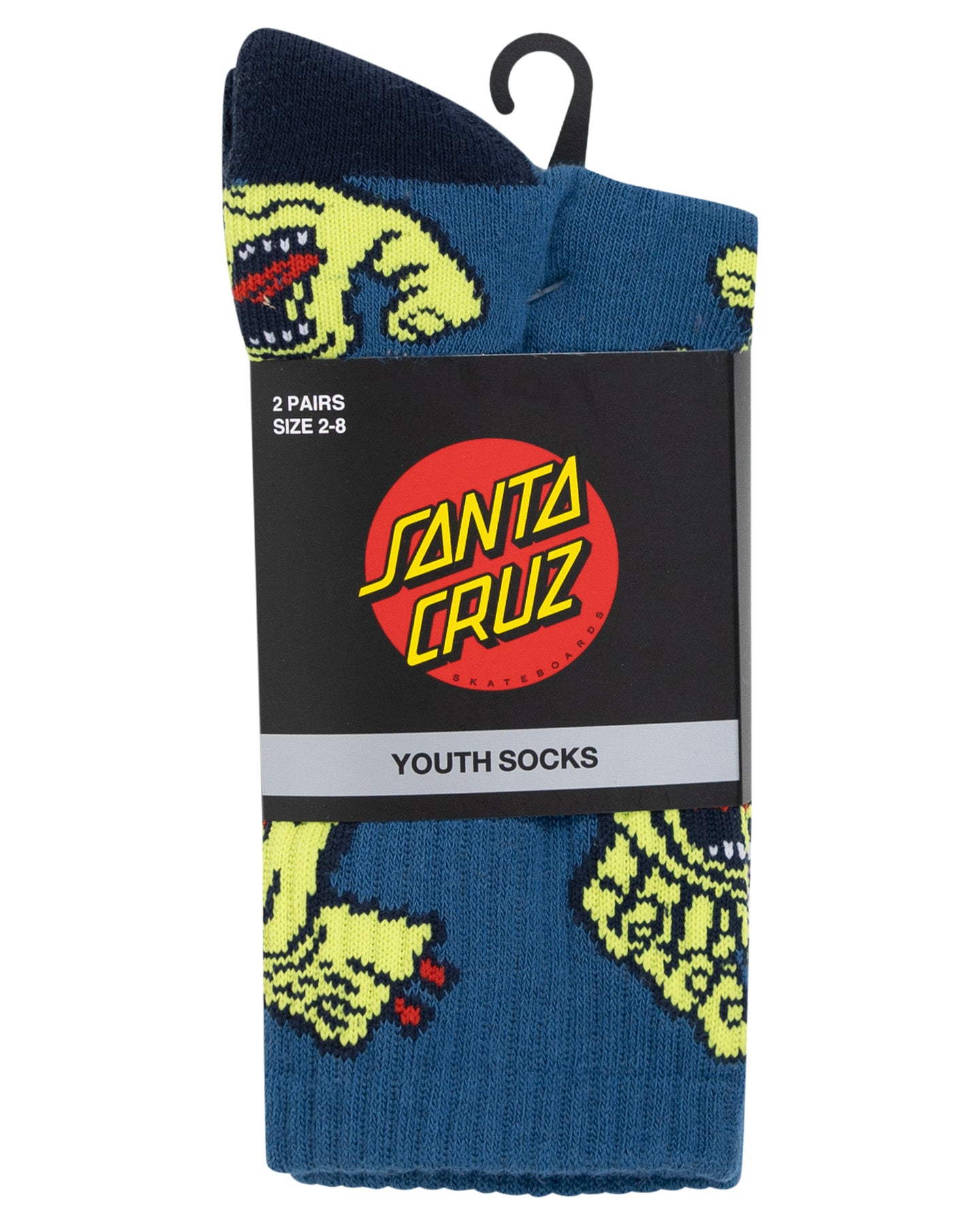 Santa Cruz Crowded Hand Crew Socks Vintage Blue/Sage 2 Pack