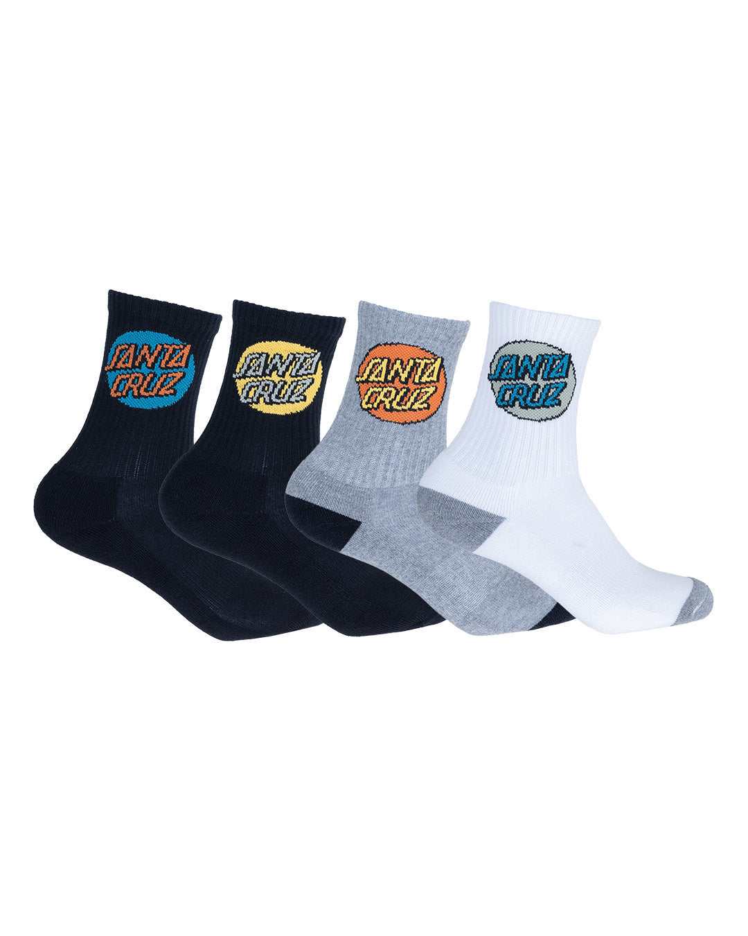 Santa Cruz Other Dot Crew Sock Black White GMarle 4 Pack