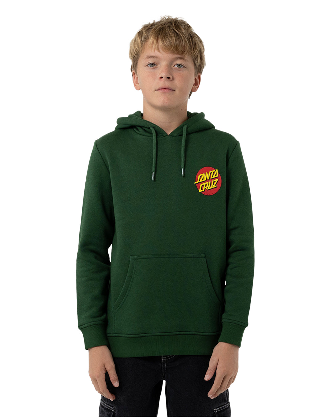Santa Cruz Classic Dot Puff Chest Hoodie Dark Green