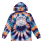 Santa Cruz Check Waste Dot Mono Front Hoodie Navy Tie Dye