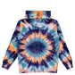 Santa Cruz Check Waste Dot Mono Front Hoodie Navy Tie Dye