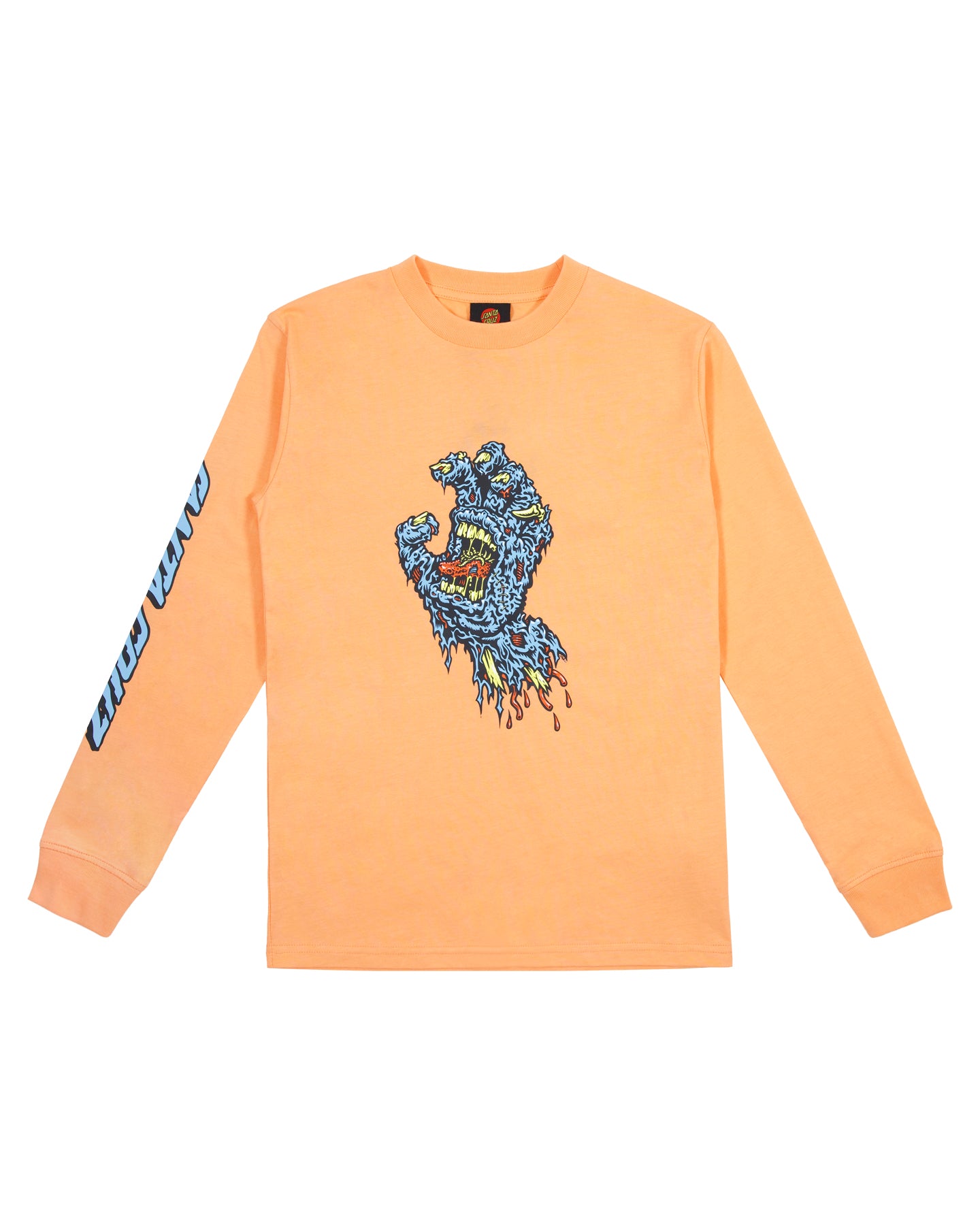 Santa Cruz Decaying Hand Centre Strip Long Sleeve Orange