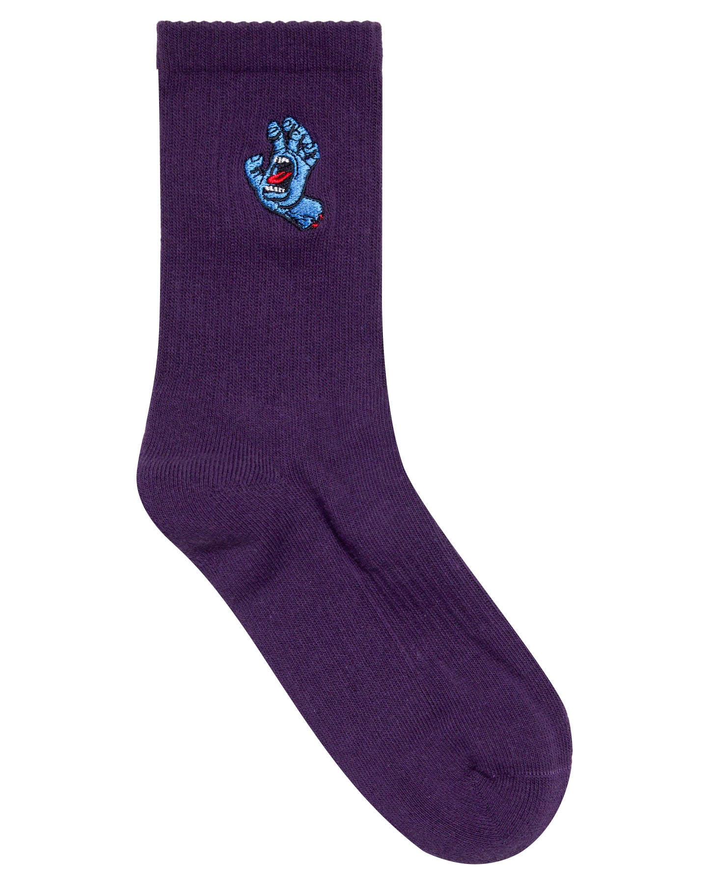 Santa Cruz Screaming Hand Crew Sock 2pack Cream Tie Dye | Purple