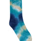 Santa Cruz Opus Dot Crew Sock 2pack Moss Tie Dye | Dark Blue Tie Dye