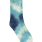 Santa Cruz Opus Dot Crew Sock 2pack Moss Tie Dye | Dark Blue Tie Dye