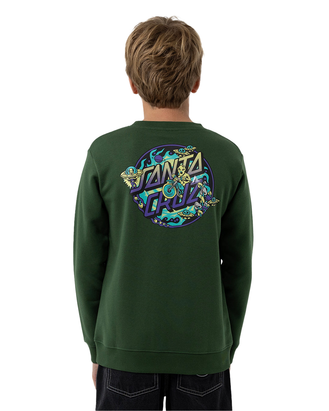 Santa Cru Winkowski Dope Planet 2 Dot Sweater Dark Green
