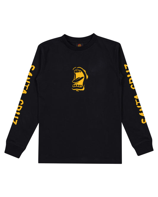 Santa Cruz Screaming Mouth Mono Front Long Sleeve Tee Black