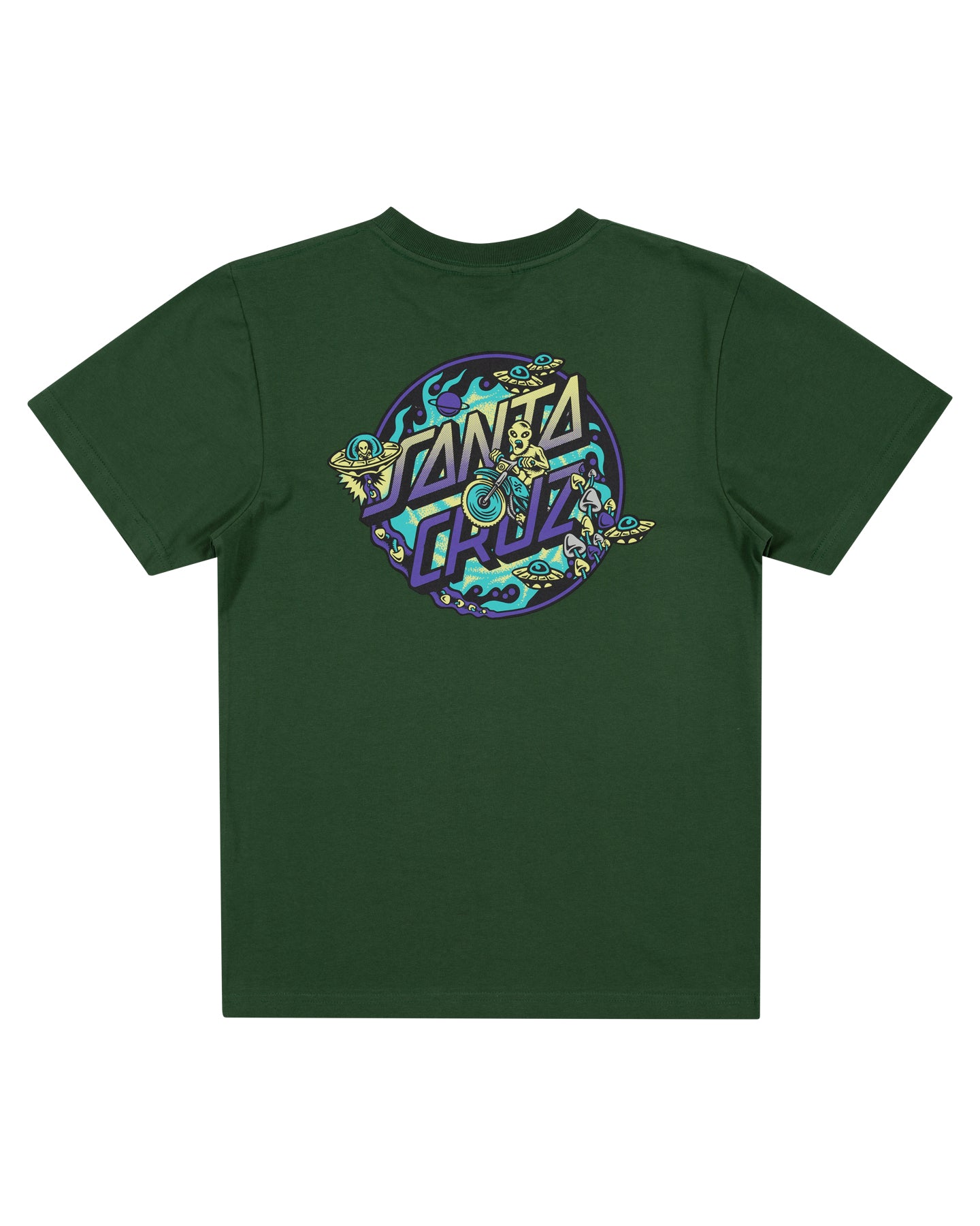 Santa Cruz Winkowski Dope Planet 2 Dot Tee Dark Green