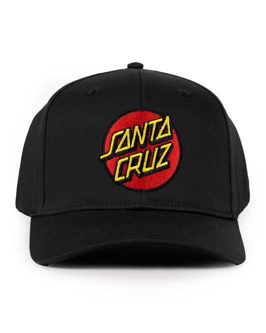 Santa Cruz Classic Dot Patch Stretch Fit Cap Black