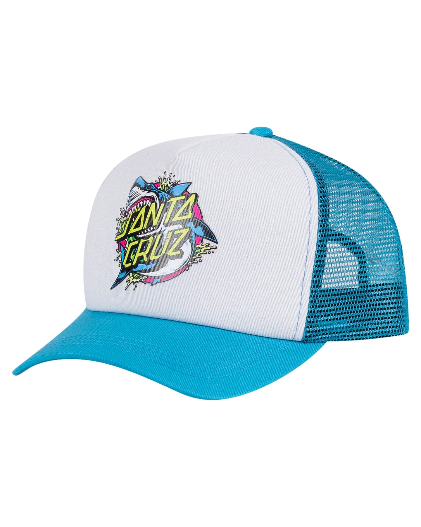 Santa Cruz Shark Dot Trucker Cap Turquoise