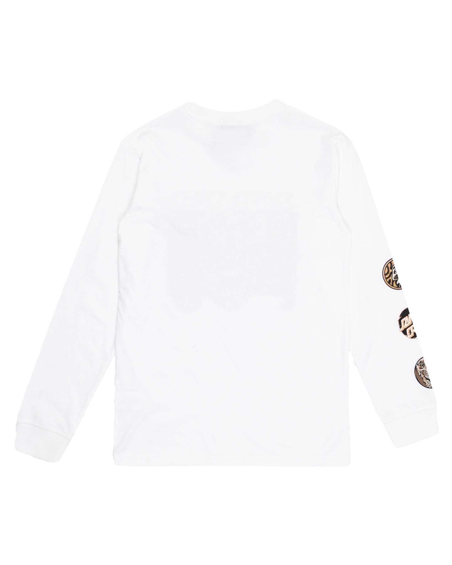 Santa Cruz Toxic Skull Front Long Sleeve Tee White