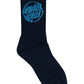 Santa Cruz Vivid Dot Mono Crew Sock Navy Lime Turquoise 3 Pack