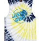 Santa Cruz Vivid Dot Mono Front Muscle Tee Navy Tie Dye