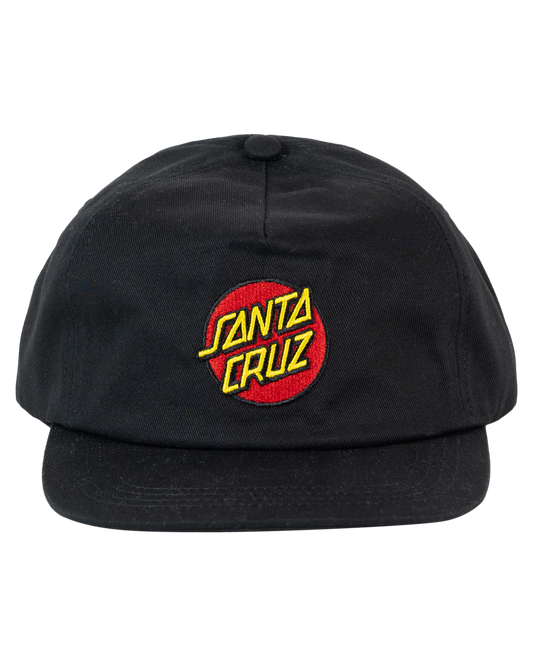 Santa Cruz Classic Dot Snapback Cap Black