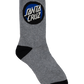 Santa Cruz Bold Shadow Dot Crew Sock Black | White | Grey Marle