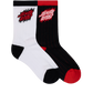 Santa Cruz Flamed Stack Upside Down Crew Sock 2 Pack White | Black