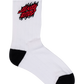 Santa Cruz Flamed Stack Upside Down Crew Sock 2 Pack White | Black