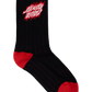 Santa Cruz Flamed Stack Upside Down Crew Sock 2 Pack White | Black