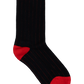 Santa Cruz Flamed Stack Upside Down Crew Sock 2 Pack White | Black
