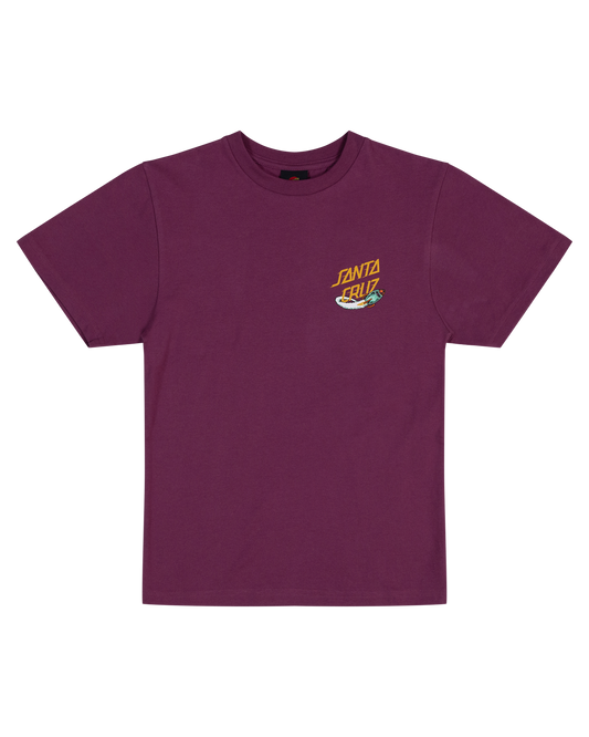 Santa Cruz Space Dot Rocket Tee Maroon