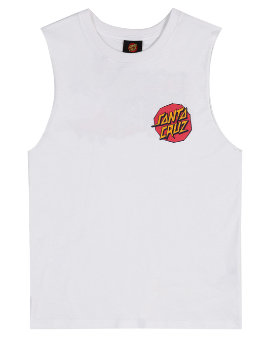 Santa Cruz Meek Scratched Slasher Muscle Tee White
