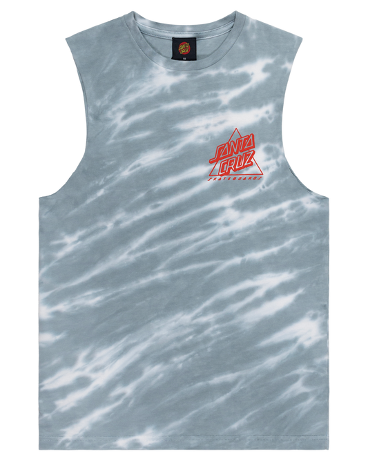 Santa Cruz Not A Dot Hollow Muscle Tee Slate Tie Dye