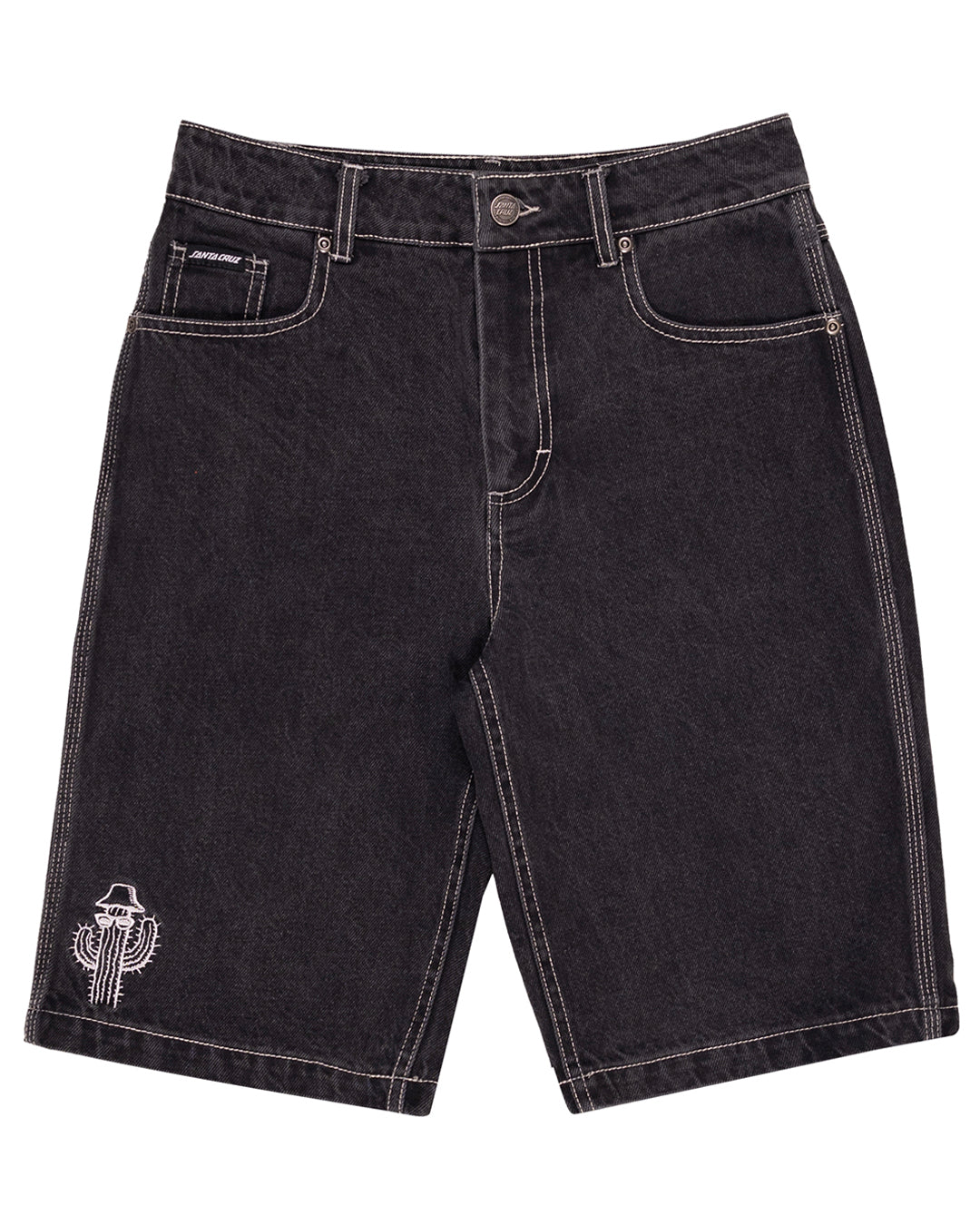 Santa Cruz Tripper Stack Jean Short Washed Black