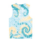 Santa Cruz Malba Crash Dot Mono Front Muscle Tee Teal Tie Dye