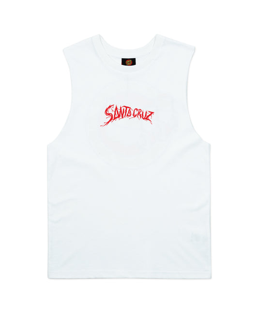 Santa Cruz Bone Slasher Muscle Tee White