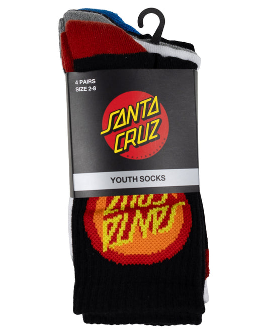 Santa Cruz Bold Shadow Dot Crew Sock Black | White | Grey Marle