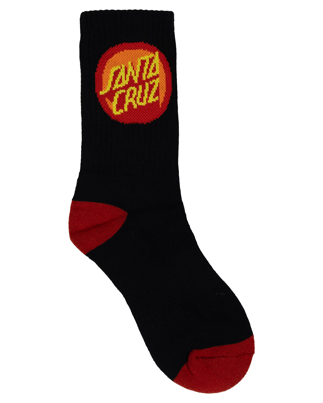 Santa Cruz Bold Shadow Dot Crew Sock Black | White | Grey Marle