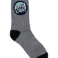 Santa Cruz Bold Shadow Dot Crew Sock Black | White | Grey Marle