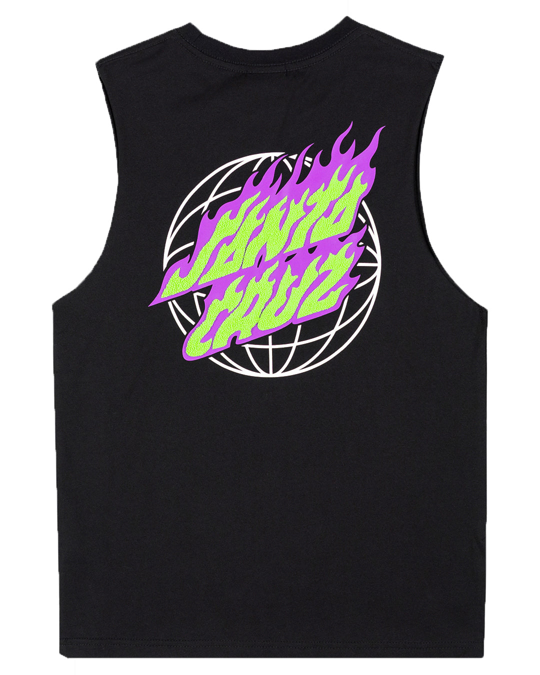 Santa Cruz Global Flame Dot Muscle Tee Black