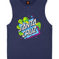 Santa Cruz Johnson Beast Dot Stack Muscle Tee Navy