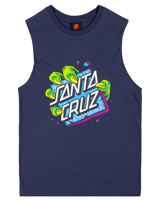 Santa Cruz Johnson Beast Dot Stack Muscle Tee Navy