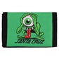 Santa Cruz Eyegore Strip Velcro Wallet Light Green