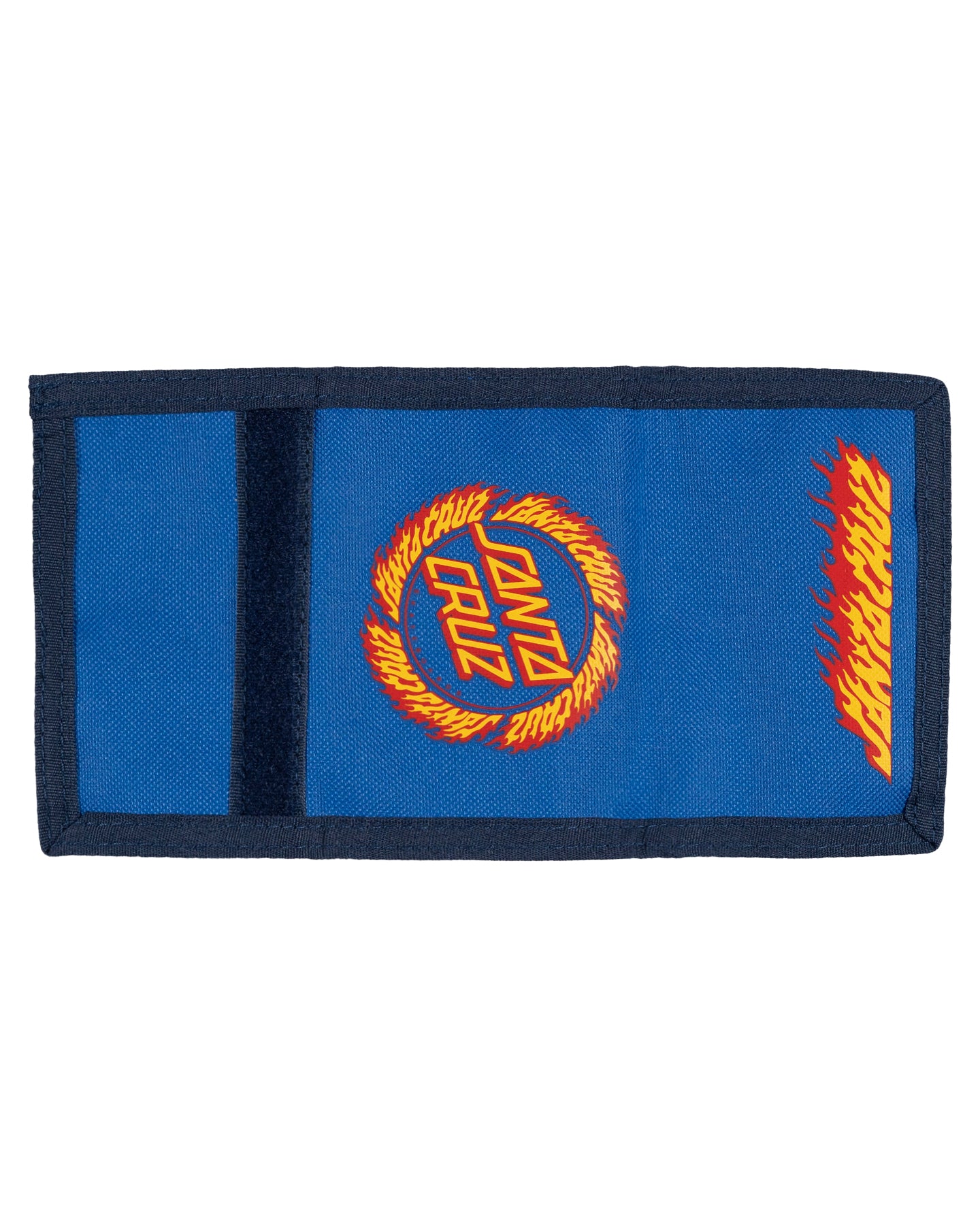 Santa Cruz Flame Ringed Dot Velcro Wallet Blue