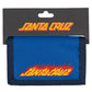 Santa Cruz Flame Ringed Dot Velcro Wallet Blue