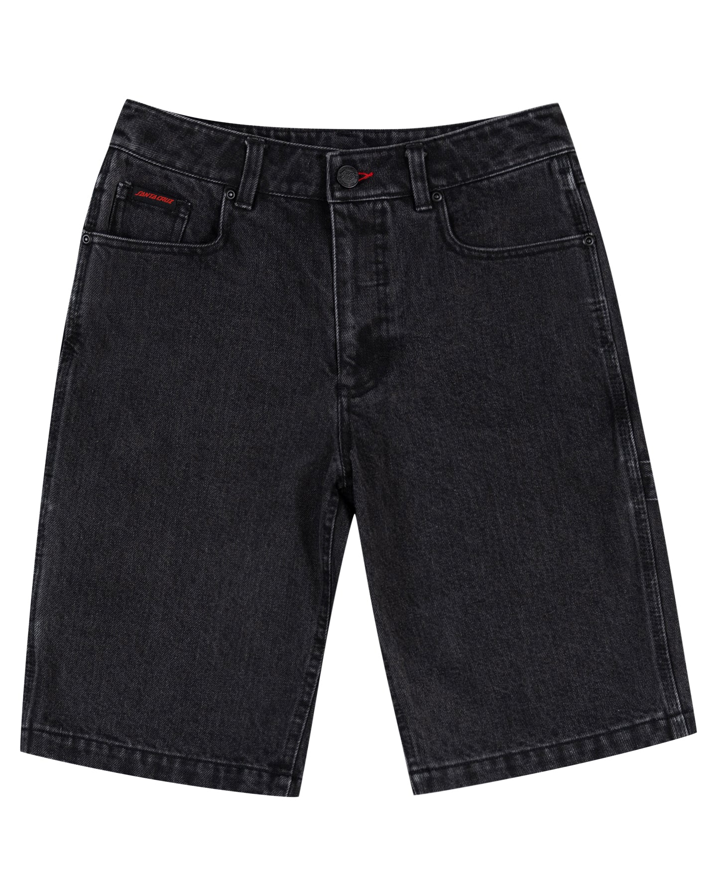 Santa Cruz Crossbone Dot Mono Jean Short Washed Black