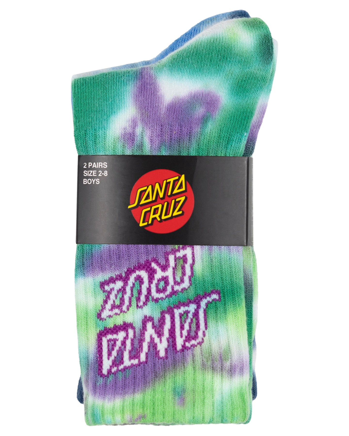 Stack Strip Crew Sock 2 Pack Blue | Light Green Tie Dye