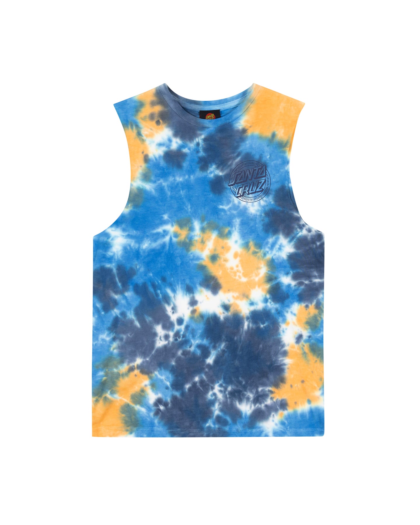 Santa Cruz Industrial Dot Mono Muscle Blue Tie Dye