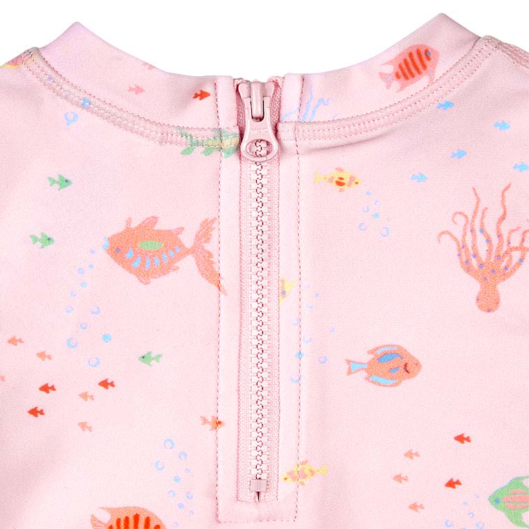 Toshi Swim Onesie Long Sleeve Coral