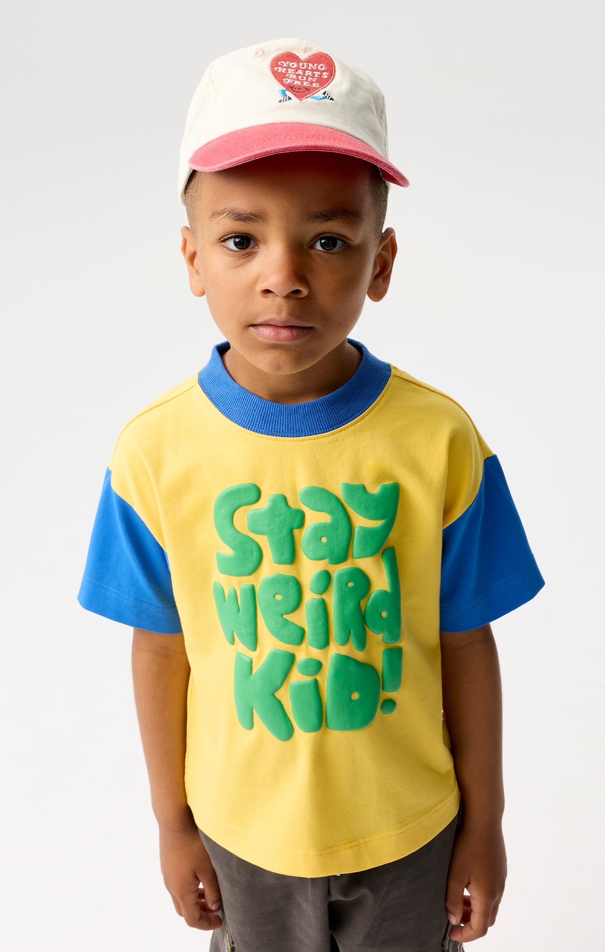 Sandcastle Rascals Stay Weird Kid Splicy Tee