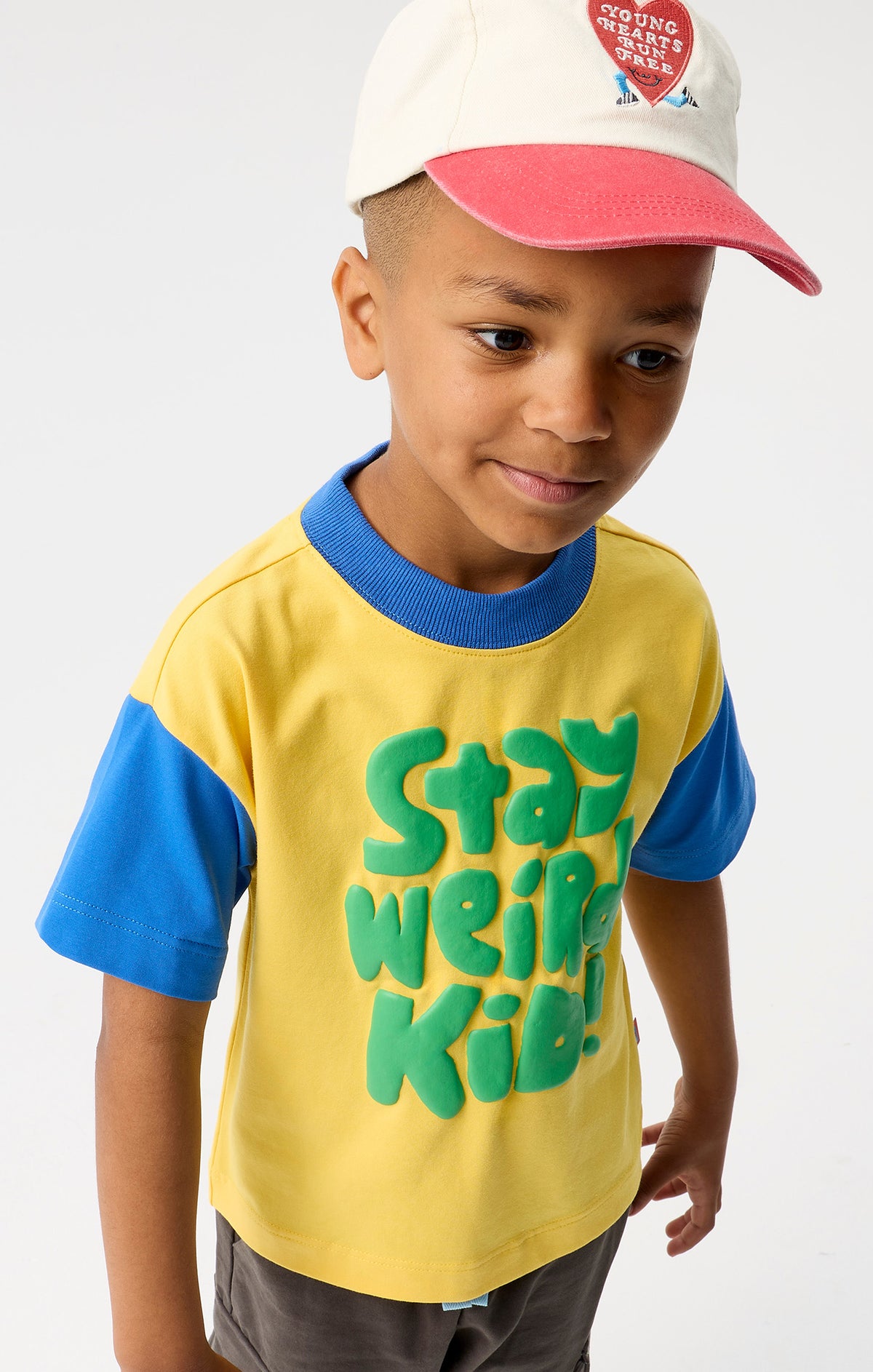 Sandcastle Rascals Stay Weird Kid Splicy Tee