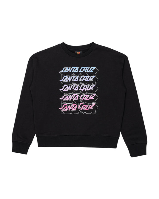 Santa Cruz Grid Stacked Strip Sweater Black