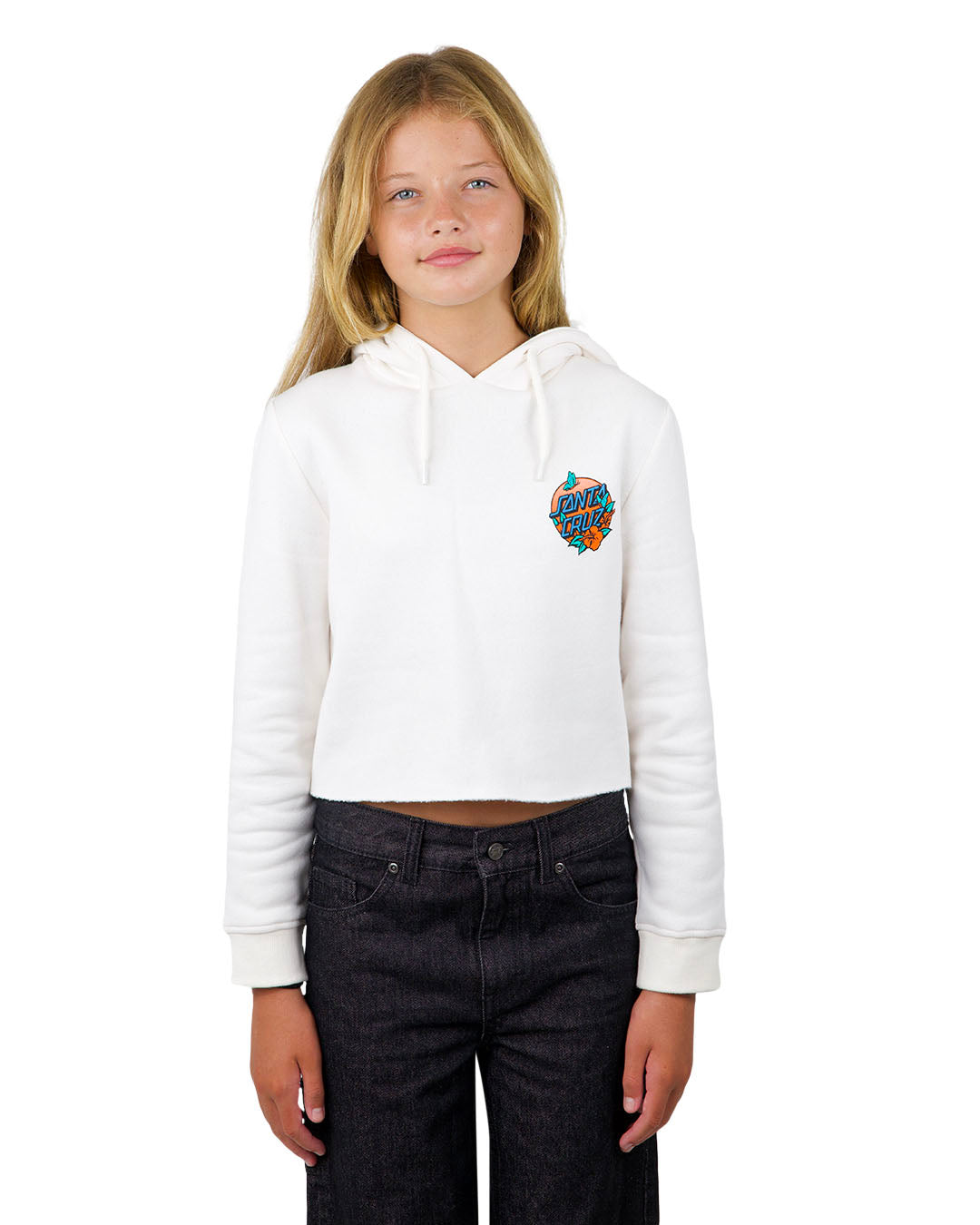 Santa Cruz Asp Floral Paradise Chest Hoody Cream