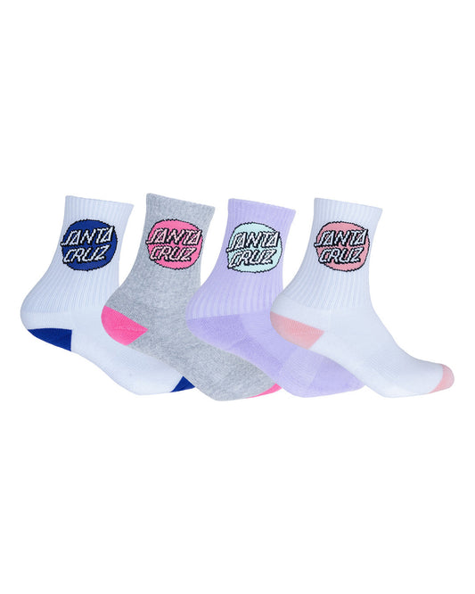 Santa Cruz Other Dot Crew Sock Multi 4 Pack