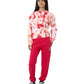 Santa Cruz Free Spirit Floral Stack Front Sweater Pink Coral Tie Dye
