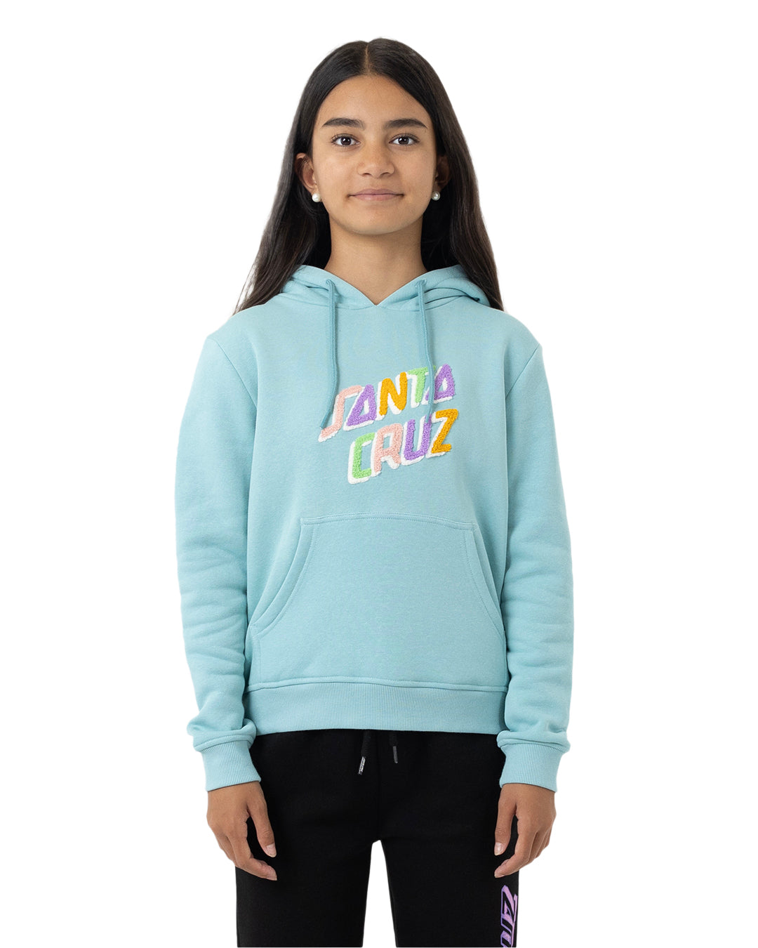 Santa Cruz Spirit Stack Strip Front Hoodie Turquoise