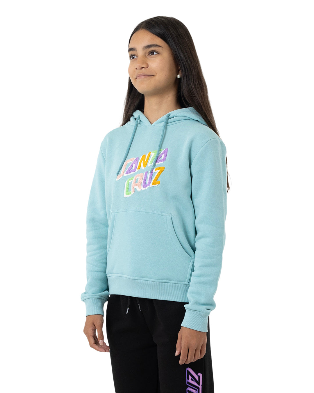 Santa Cruz Spirit Stack Strip Front Hoodie Turquoise